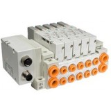 SMC solenoid valve 4 & 5 Port SV SS5V2-W16S, 2000 Series, Cassette Base Manifold, Decentralized Serial Wiring